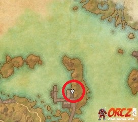 Map of where to gather Kindlepitch at the Firemoth Island docks