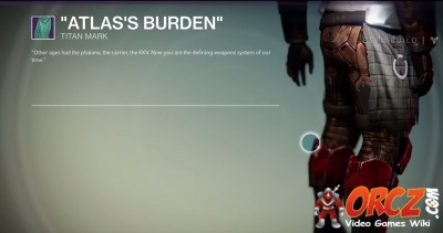 Atlas's Burden in Destiny.