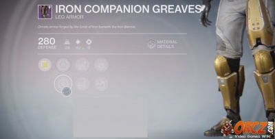 Iron Companion Greaves in Destiny.