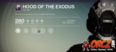 Hood of the Exodus in Destiny.
