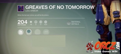 Greaves of No Tomorrow in Destiny.