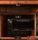 Metal Temple Door Key