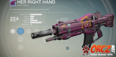 Her Right Hand in Destiny.
