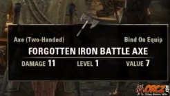 Forgotten Iron Battle Axe