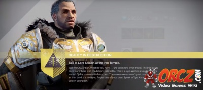 Talk to Lord Saladin at the Iron Temple - Beauty in Destruction