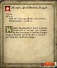Weapon Specialization Knight